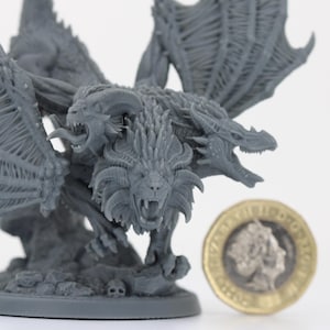 Chimera Miniature : D&D, Pathfinder, Frostgrave, Resin 3D Print Monster | Chimera Model for Tabletop RPG, Wargames, Painting