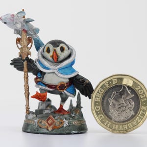 Puffin Priest : Unpainted D&D, TTRPG Miniature | Pepunki Creatures | 32mm 75mm Scale Models