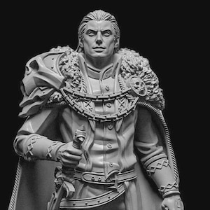 Yvesant, Vampire Lord, Strahd von Zarovitsj | DnD, PathFinder, Frostgrave, 32 mm en 75 mm 3D-geprinte harsminiatuur, Curse of Strahd