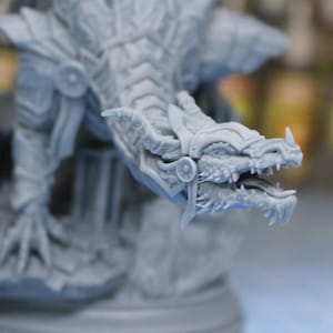 Kuriazor the Dark Scaled Dragon: 3D Resin Miniature for D&D