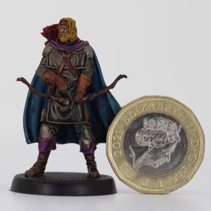 Half-Elf Ranger Miniature: Bow and Arrow, D&D, Pathfinder (32mm/75mm)
