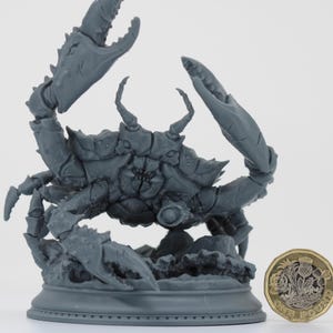 Snippy the Giant Crab, Bladeclaw Crab : D&D, PathFinder, Frostgrave, 3D Resin Miniature 32mm 75mm Resin Miniature