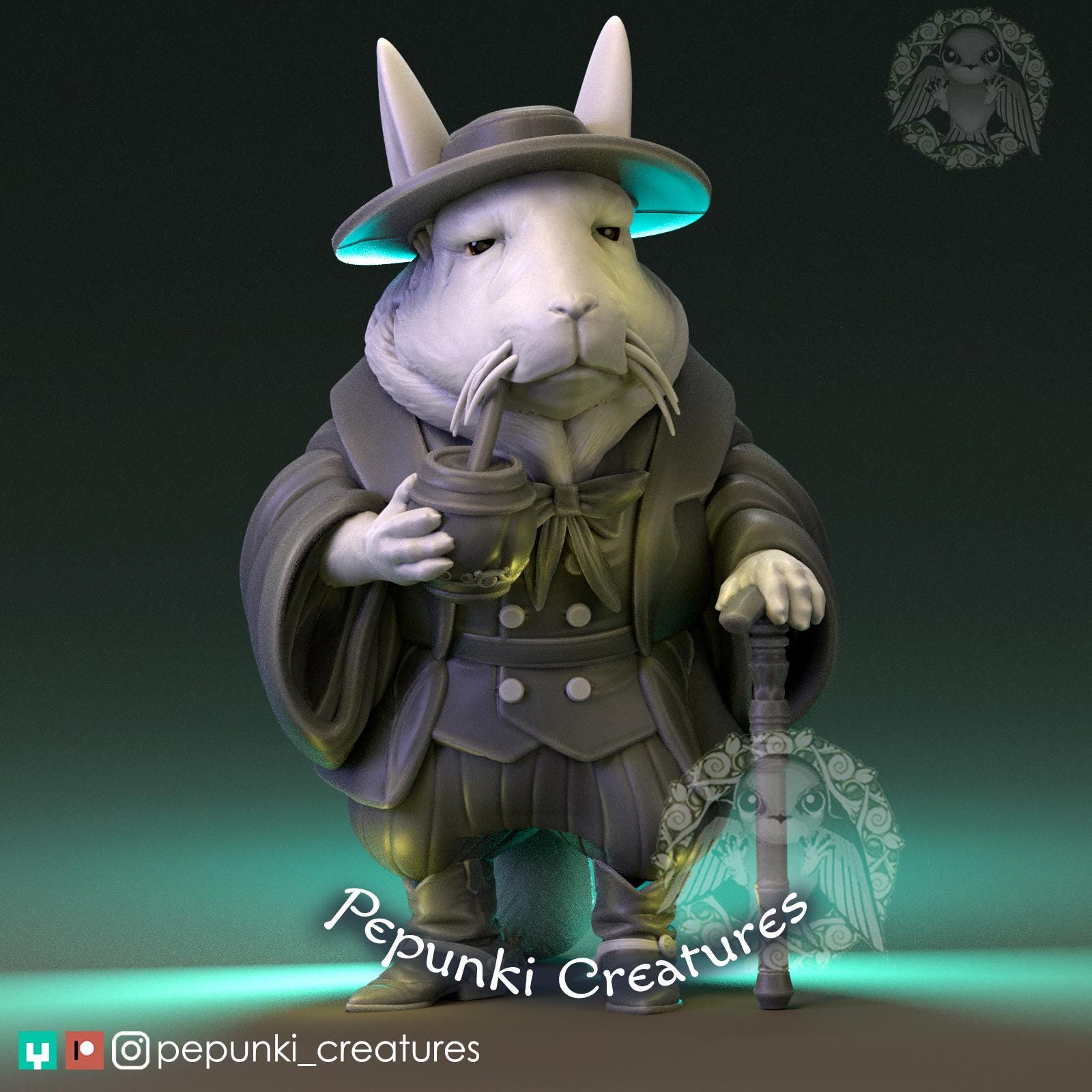Viscacha Old Man Gaucho : Unpainted D&D, TTRPG Miniature | Pepunki