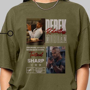 Vintage Derek Morgan Shirt, Unisex Derek Morgan Sweatshirt, Bootleg Derek Morgan Hoodie 90s Criminal Minds Crewneck Fan Gift