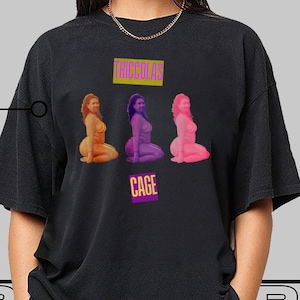 Funny Nicholas Cage T-Shirt, Retro  Thiccolas Cage Gag Shirt Pop Culture Tee, Unhinged Gift, Inappropriate Shirt, Unisex Tee