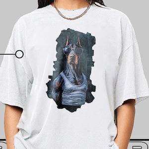 Doberman Shirt, Savage Dog Dad T-Shirt, Vintage Doberman Sweatshirt, Cool Dog Mom Tee, Strong Dog Graphic Hoodie, Dog Lover Gift