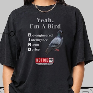 Birds Aren’t Real Shirt, Funny Pigeon Conspiracy Theory Tee, Meme Bird Denier Shirt, Weird Bird Nerd T-Shirt, Recon Device Parody Gift