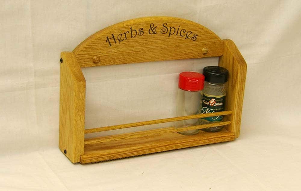 Personalized Oak Single Shelf Classic Spice Rack - Etsy