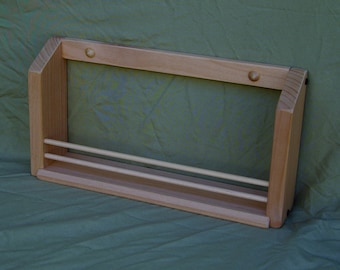 Unfinished Alder Single Shelf Classic Spice Rack