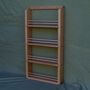 Unfinished Alder 4-shelf Classic Spice Rack