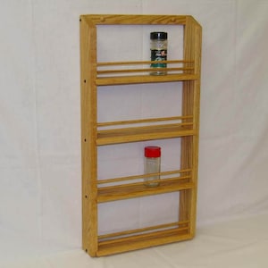 Oak Wooden 4-shelf Classic Spice Rack