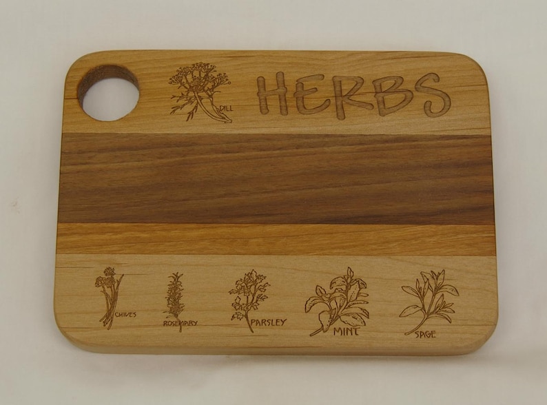 HERB CUTTING BOARD Etsy