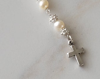 Pearl Necklace with Cross