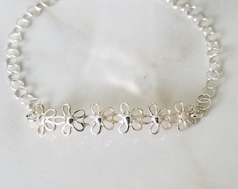 Bracelet Tiny Daisies Sterling Silver