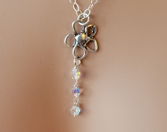 Crystal Necklace Sterling Silver