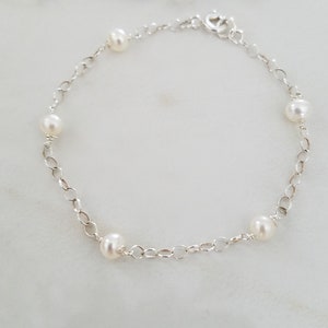 Pearl Bracelet Sterling Silver
