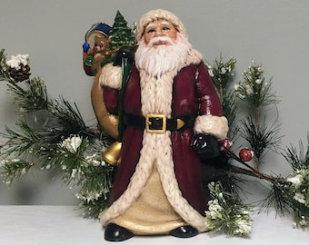 Ceramic Old World Santa Figurine