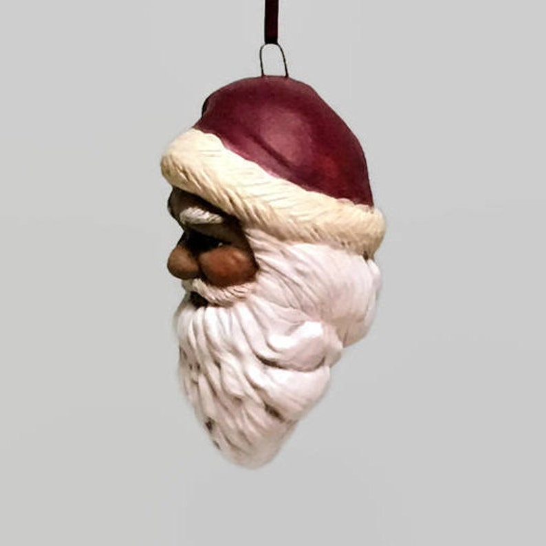 African American Santa Claus Christmas Ornament image 5