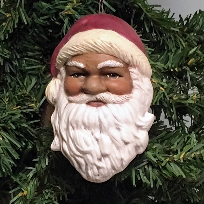 African American Santa Claus Christmas Ornament image 8