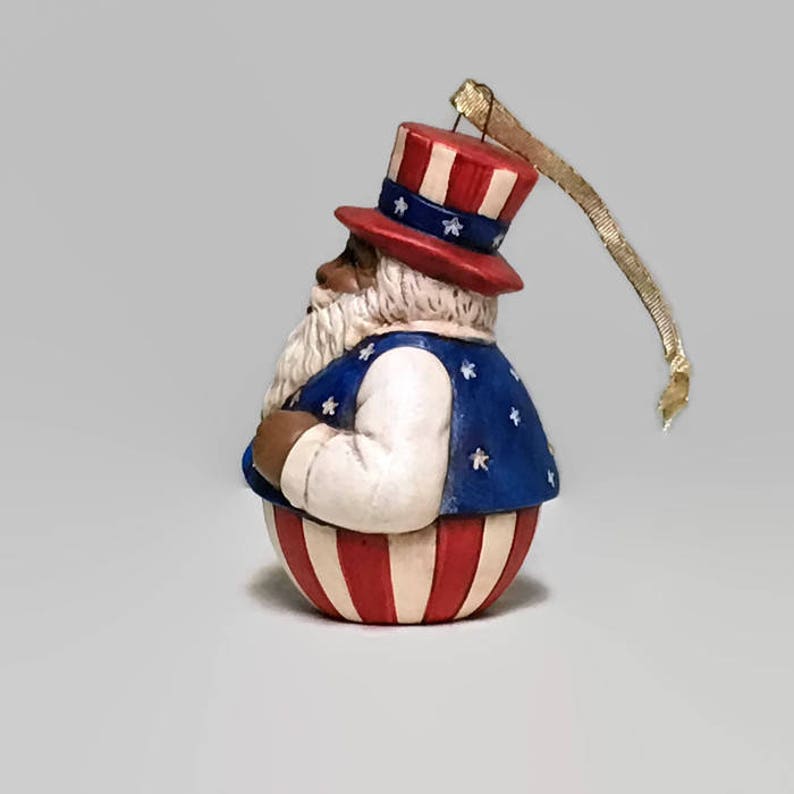 Ceramic African American Patriotic Christmas Ornament image 6