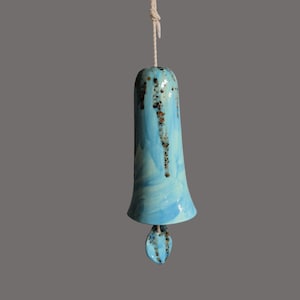 Ceramic Wind Bell - Wind Chime - Light Turquoise Mocha