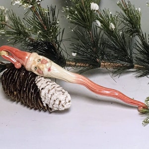 Ornement de Noël en céramique du Père Noël - Santacicle Red Ombre