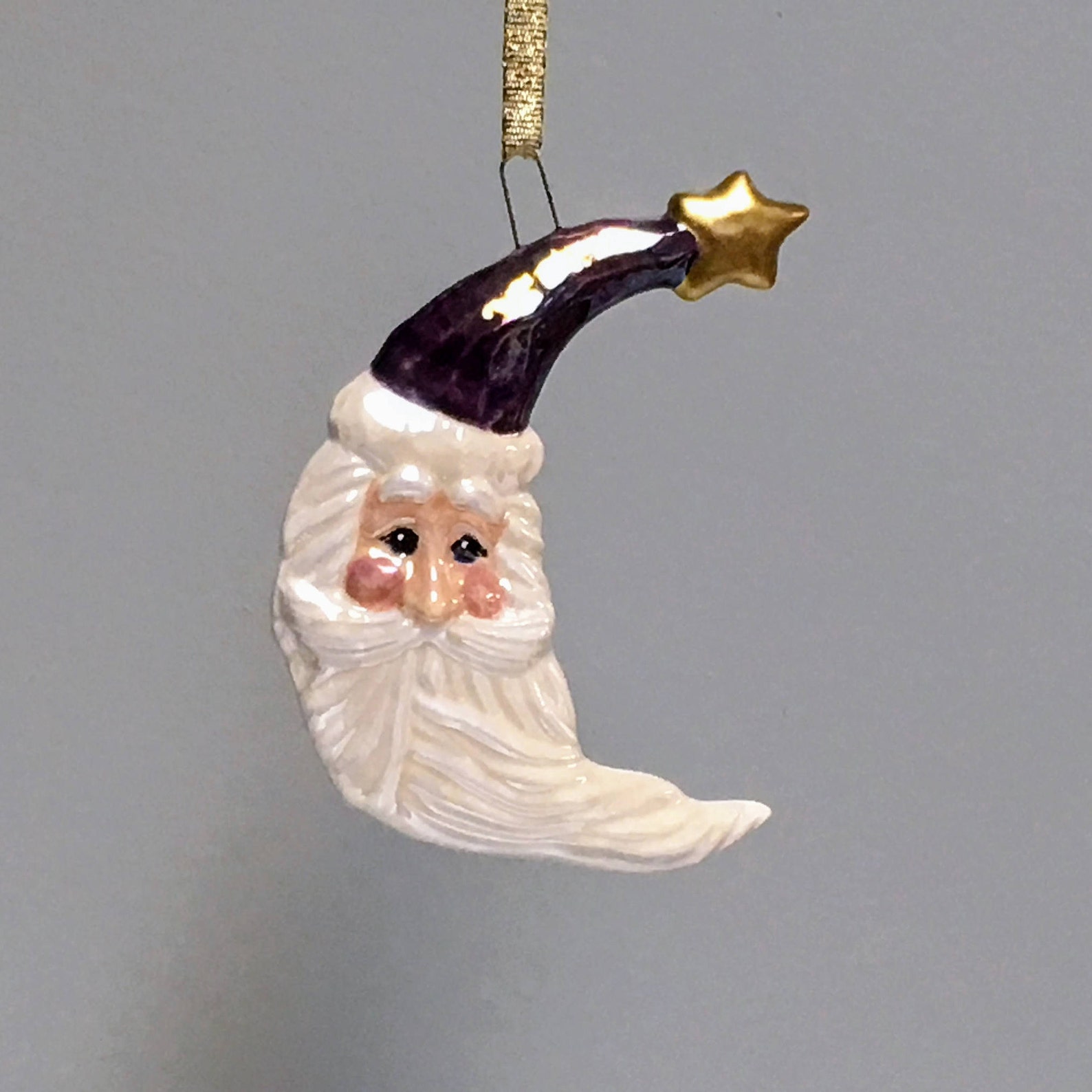 Crescent Moon Christmas Ornament 