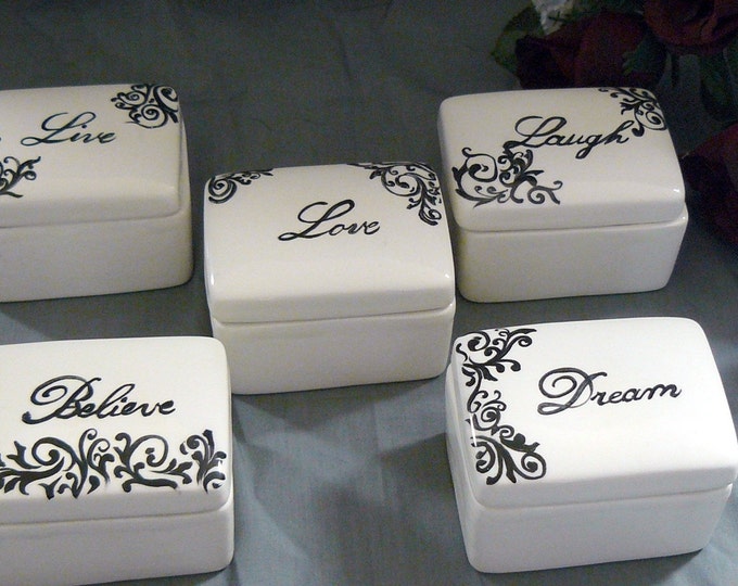 Ceramic Keepsake Box Set Etsy