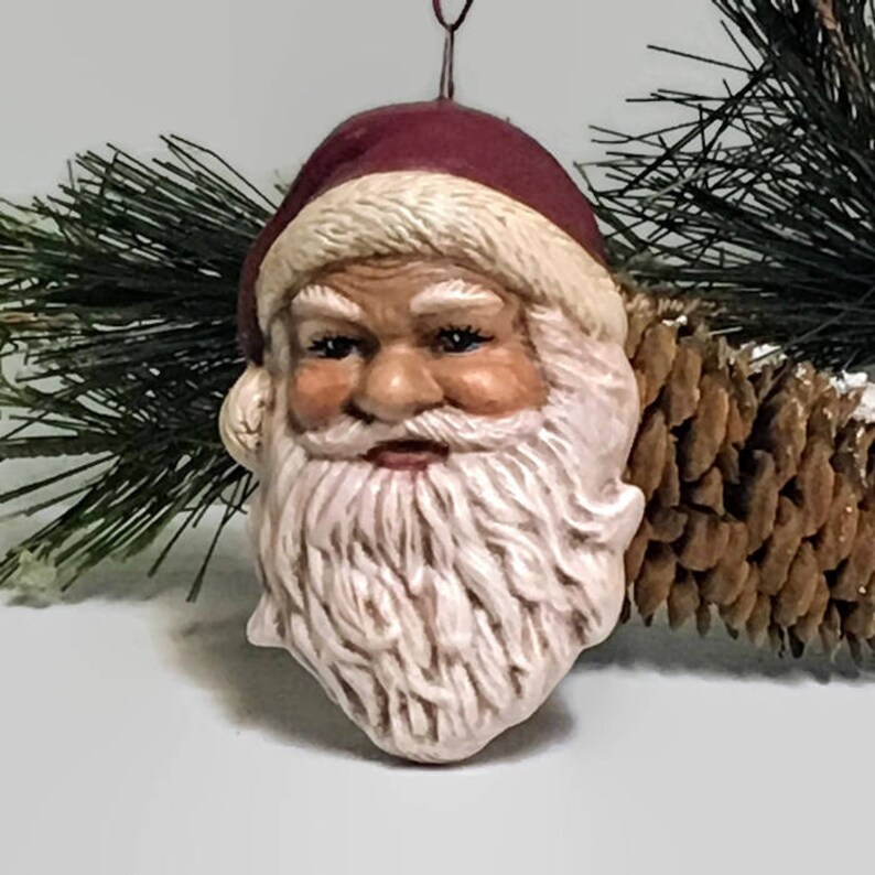 Ceramic Christmas Ornament Good Ole Santa Claus image 1
