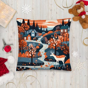 Modern Nordic Pillow, Scandinavian Decor, Unique Christmas Gift