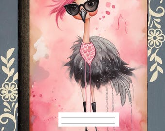 Flamingo 1, Covered Notebook