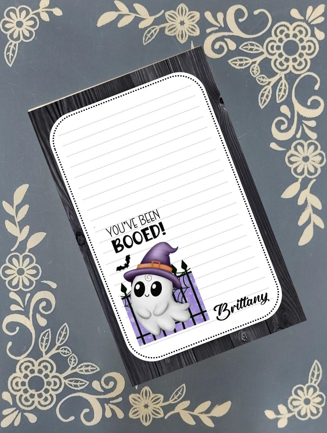 You've Been Booed, Ghost, Purple, Halloween, Personalized Notepad - Etsy
