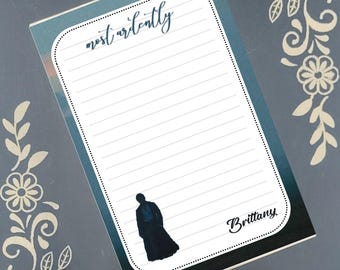 Personalized Pride & Prejudice, Most Ardently, Mr. Darcy, Notepad Stationery