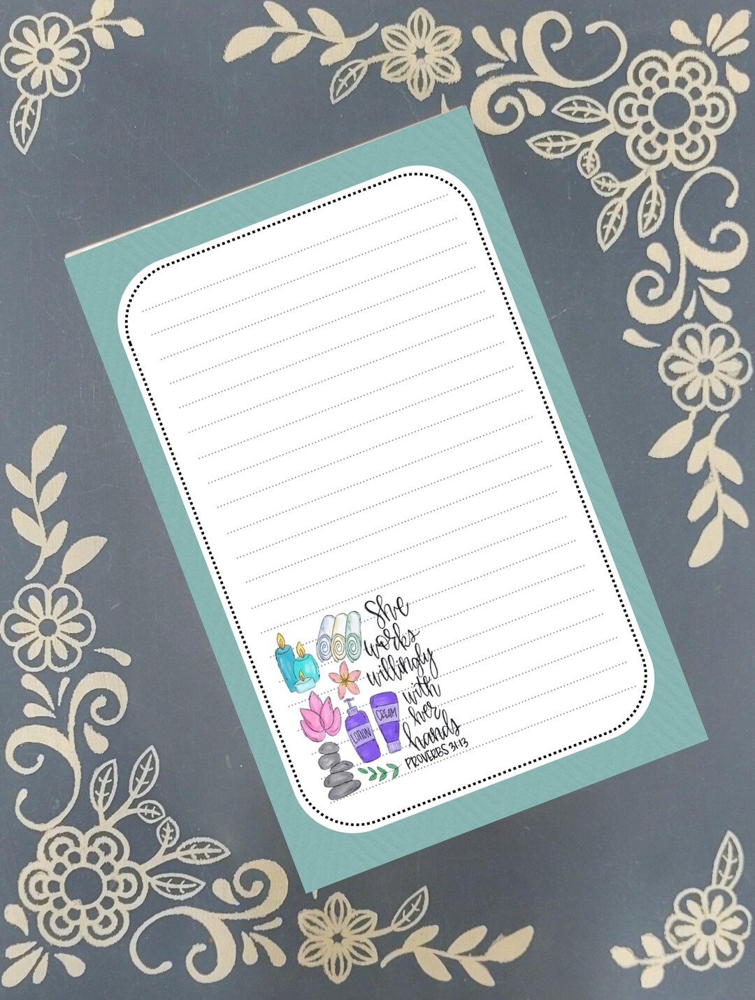 She H Notepad Personalized Massage Therapist, She Works Willingly With Her Hands ...
