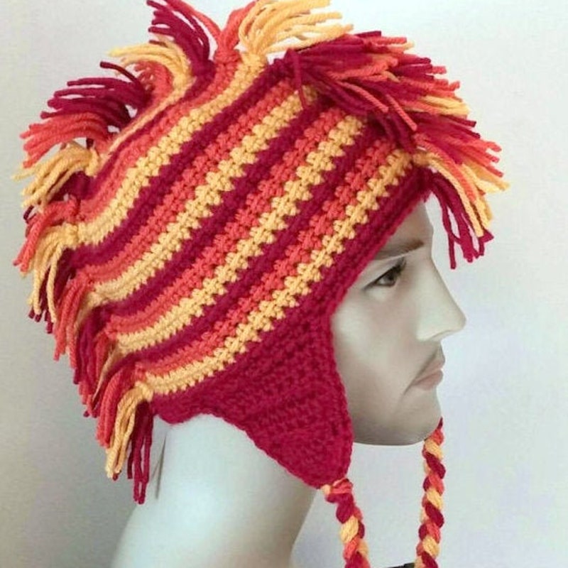 Crochet Mohawk Hat - Etsy