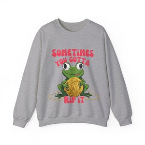 Sweatshirt for Crocheters and Knitters, Frogging, Sometimes You Gotta Rip It Gift for Crocheter Crochet clothing Crochet accessories image 5