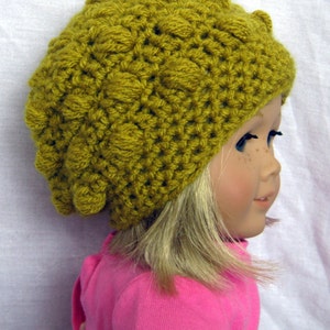 Gehäkelter Puppenhut für 18 Zoll American Girl Puppen | Puppenkleidung | modeaccessoires | Gehäkelte Mütze | Wunschfarbe