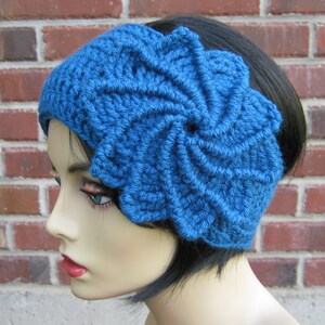 CROCHET PATTERN PDF, Crocheted spiral flower headband / earwarmer / headwrap CaN Sell Finished pieces, instant download, yarntwisted image 5