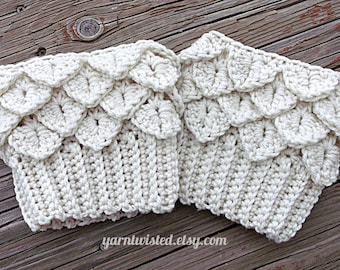 Crocodile Stitch Crochet Boot Cuffs Pattern – Adult Women Teen (PDF Pattern)