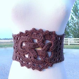 CROCHET PATTERN PDF Crocheted Celtic Knot Belt pattern women's fashion teen crochet accessories, boho crochet, instant download image 2