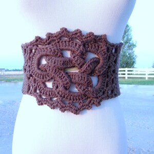 CROCHET PATTERN PDF Crocheted Celtic Knot Belt pattern women's fashion teen crochet accessories, boho crochet, instant download image 1