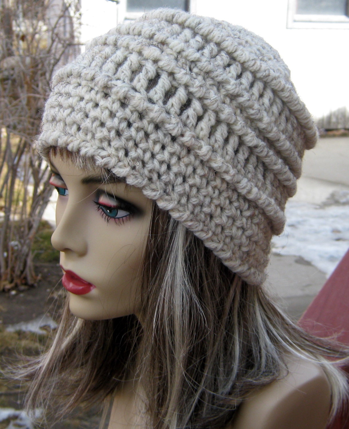 30 Hipster Slouchy Beanie Crochet Patterns for Stylish DIY Hats 8 Chunky Textured Slouchy Beanie Pattern