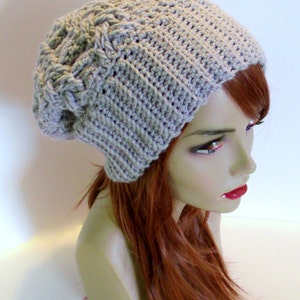 Braided Cable Crochet Slouchy Hat Pattern (PDF Download) - Etsy