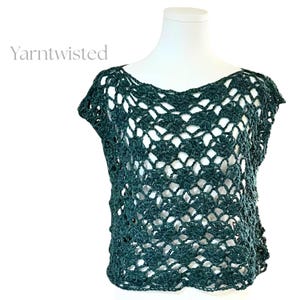Lucky AF Crochet Top Crochet Pattern PDF, slow fashion, wearables, trendy crochet, crocheted summer top, eco friendly, renewable,