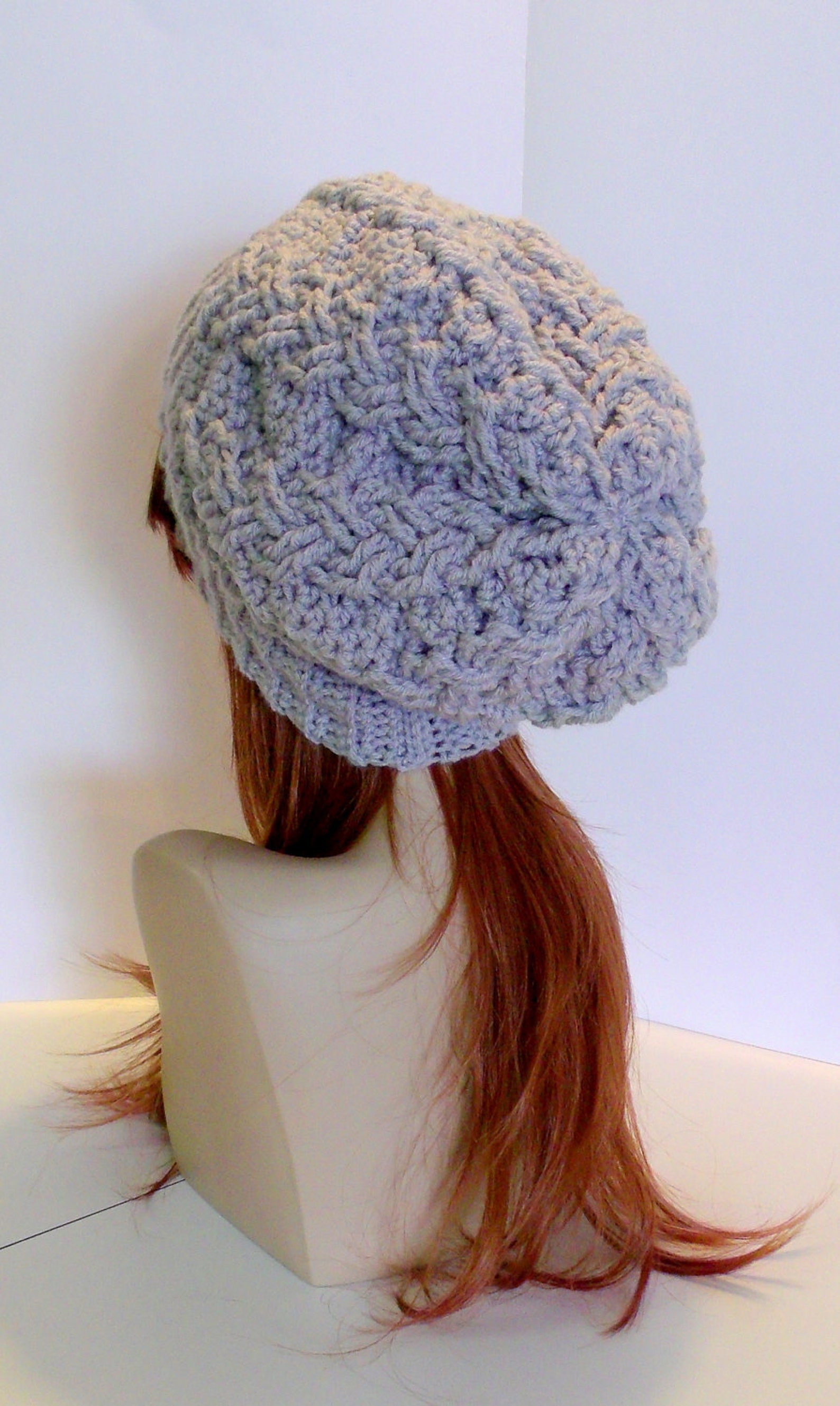 Braided Cable Crochet Slouchy Hat Pattern (PDF Download) - Etsy