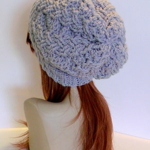 Braided Cable Crochet Slouchy Hat Pattern (PDF Download) - Etsy