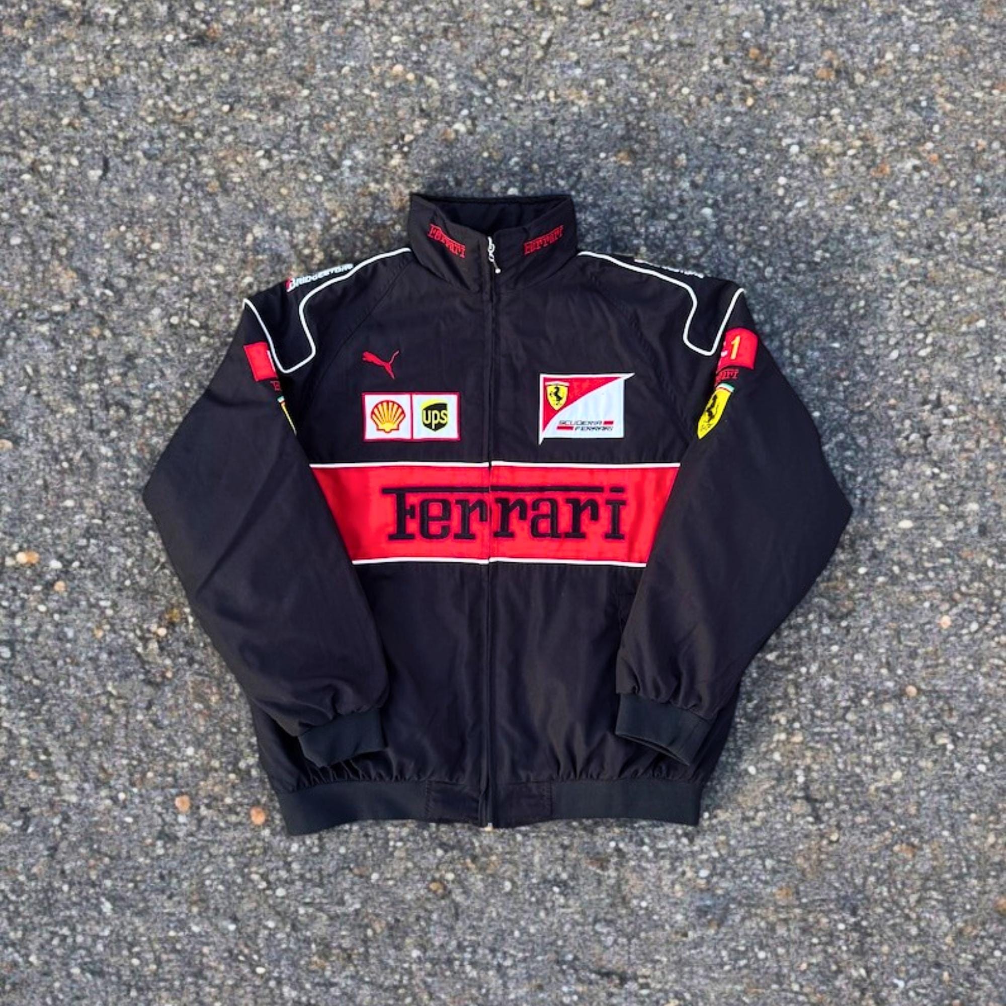 Ferrari Jacket Red Black - Etsy