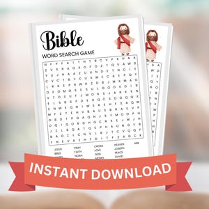 Bible Word Search Puzzle: Christian Game for Kids and Adults (PDF) - Etsy