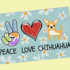 Cachorro Chihuahua - PAZ AMOR CHIHUAHUA Cartão Postal