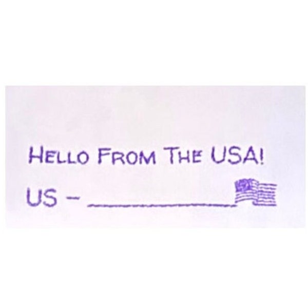 Postcrossing ID Stamp for USA - Clear (cling) Stamp - Rubber Stamps - Postcard - Snail Mail